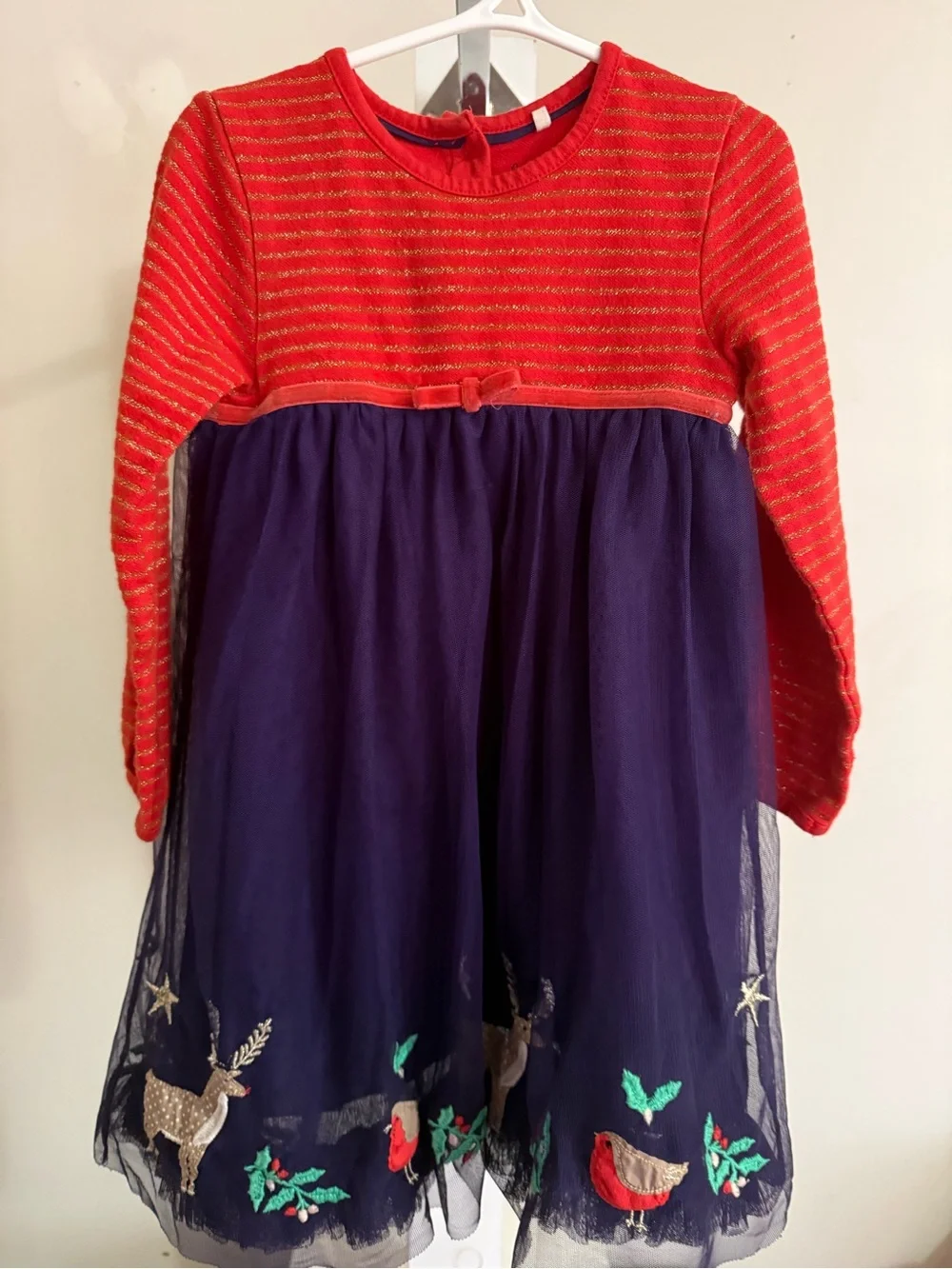 Mini Boden Christmas Applique Tulle Dress